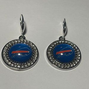 Buffalo Bills NFL Fashion Dangle Rhinestone Earrings NEW
